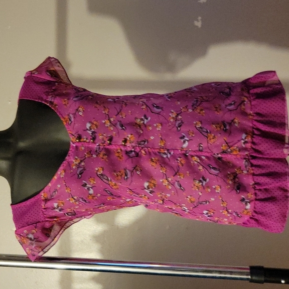 SOLD. Belle du Jour "Into the Woods" Semi-Sheer Tie-Waist Top - Picture 2 of 12